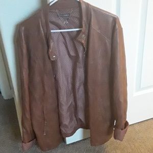 Plus size leather jacket